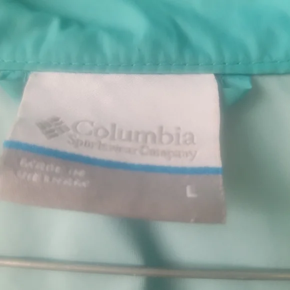 Columbia Women Light Blue Raincoat Windbreaker - Picture 4 of 11